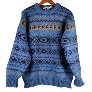 Highland Craft Sweater Men Medium 100% New Wool Scotland Chunky Nordic Fair Ilse